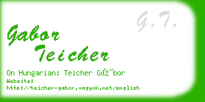 gabor teicher business card